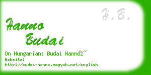 hanno budai business card